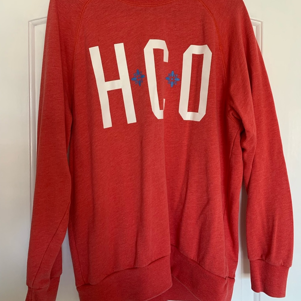 Bright coral Hollister crewneck, size small